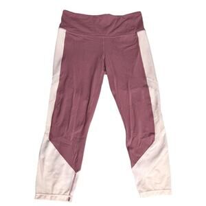 Athleta Womens High Rise Exhale Capri Legging Rose Pink Powervita Size M